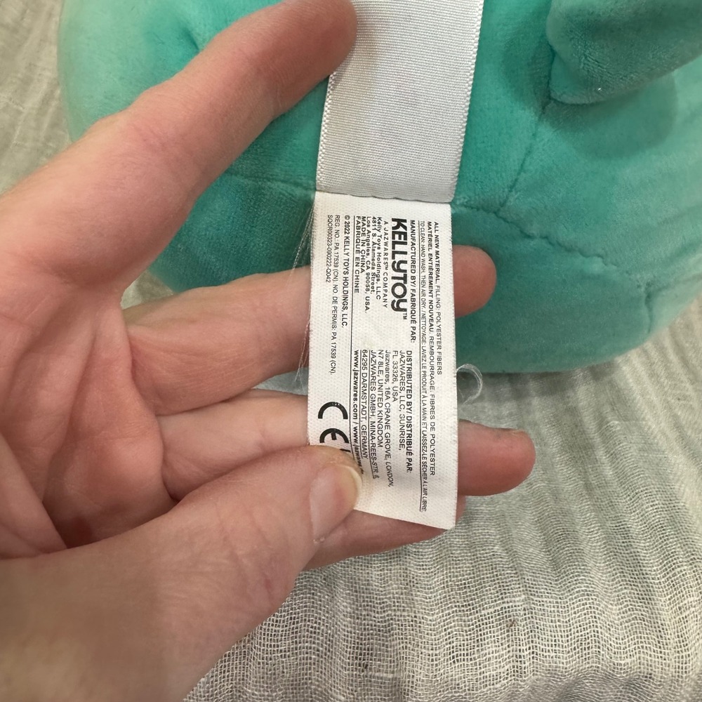 Original Squishmallow Teal Bunny Rabbit Plush Toy 7 inch Squishy - Picture 10 of 12
